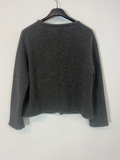 MASSIMO DUTTI. Chaqueta gris lana y cashmire. T M