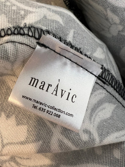 MARAVIC. Vestido negro flores T.xs