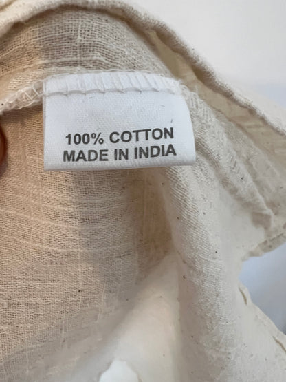 WANDERER MENORCA. Blusón/vestido corto beige algodón. T U (M/L)