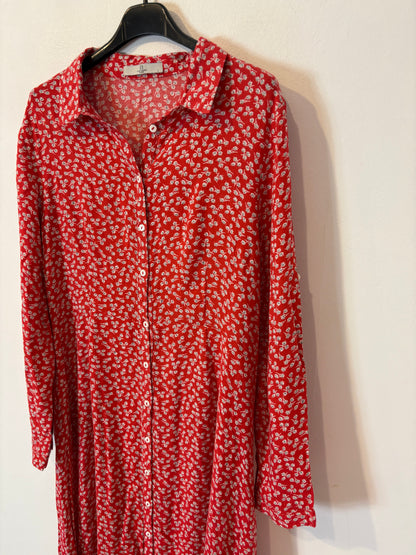 Vestido largo camisero estampado