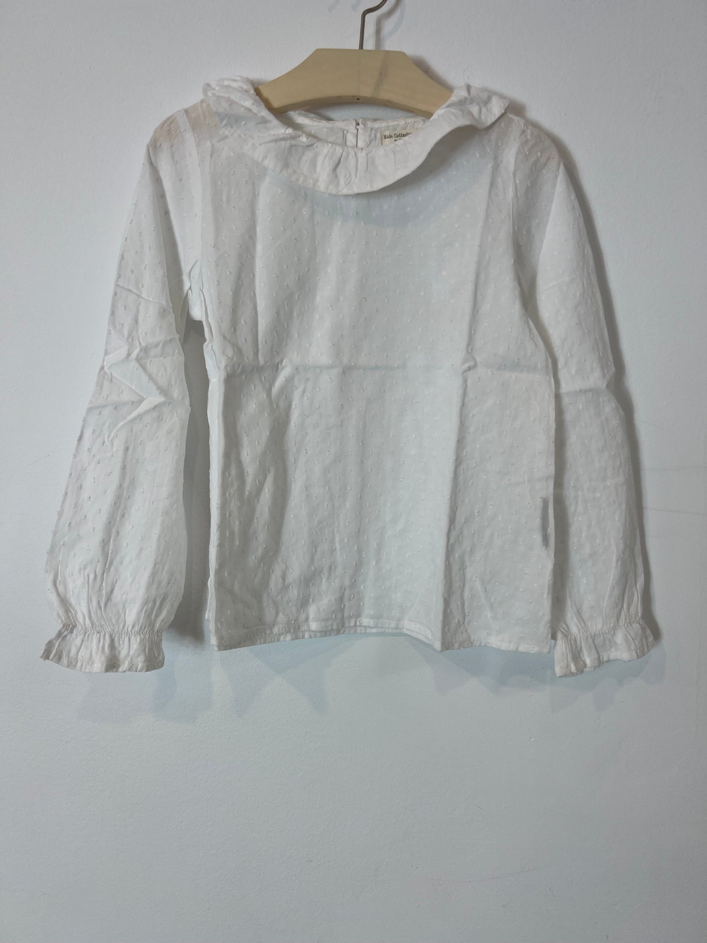 UNIT. White plumeti blouse. Size 6/7 years