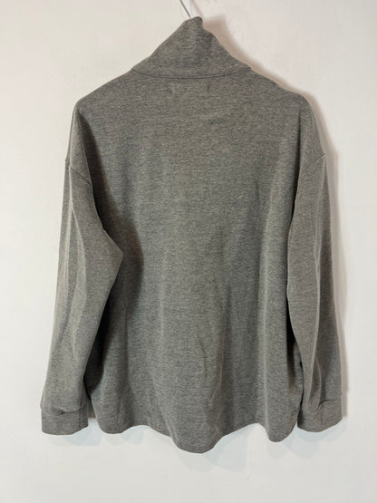 MANGO. Sudadera gris jaspeada. T M