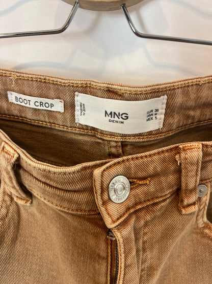 MANGO. Cropped denim worn effect tile. T 38