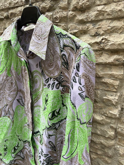 ETRO. Camisa lino estampada