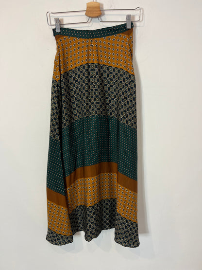 CLAUDIE PIERLOTE. Falda midi estampada fluida T.36