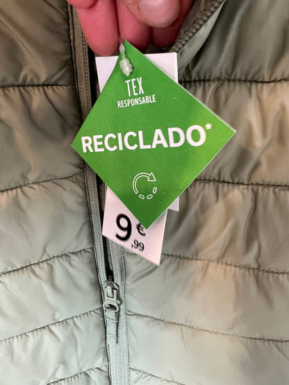 TEX. Chaleco acolchado verde. T 9-10 años
