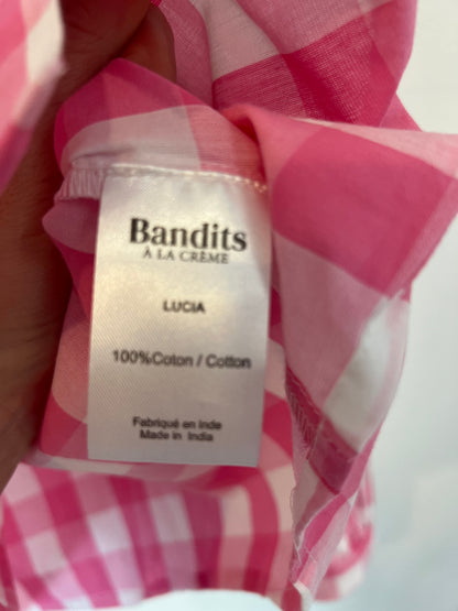 BANDITS Á LA CRÊME. Blusa cuadros detalle cuello. T M