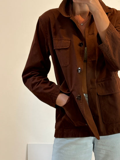 MASSIMO DUTTI. Chaqueta marrón bolsillos