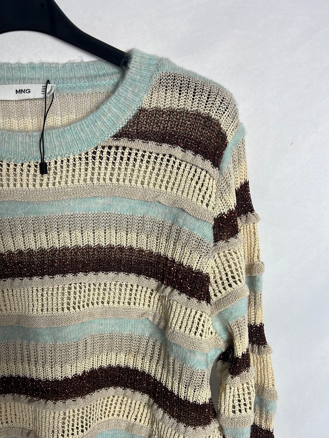 MANGO. Jersey punto rayas. T M