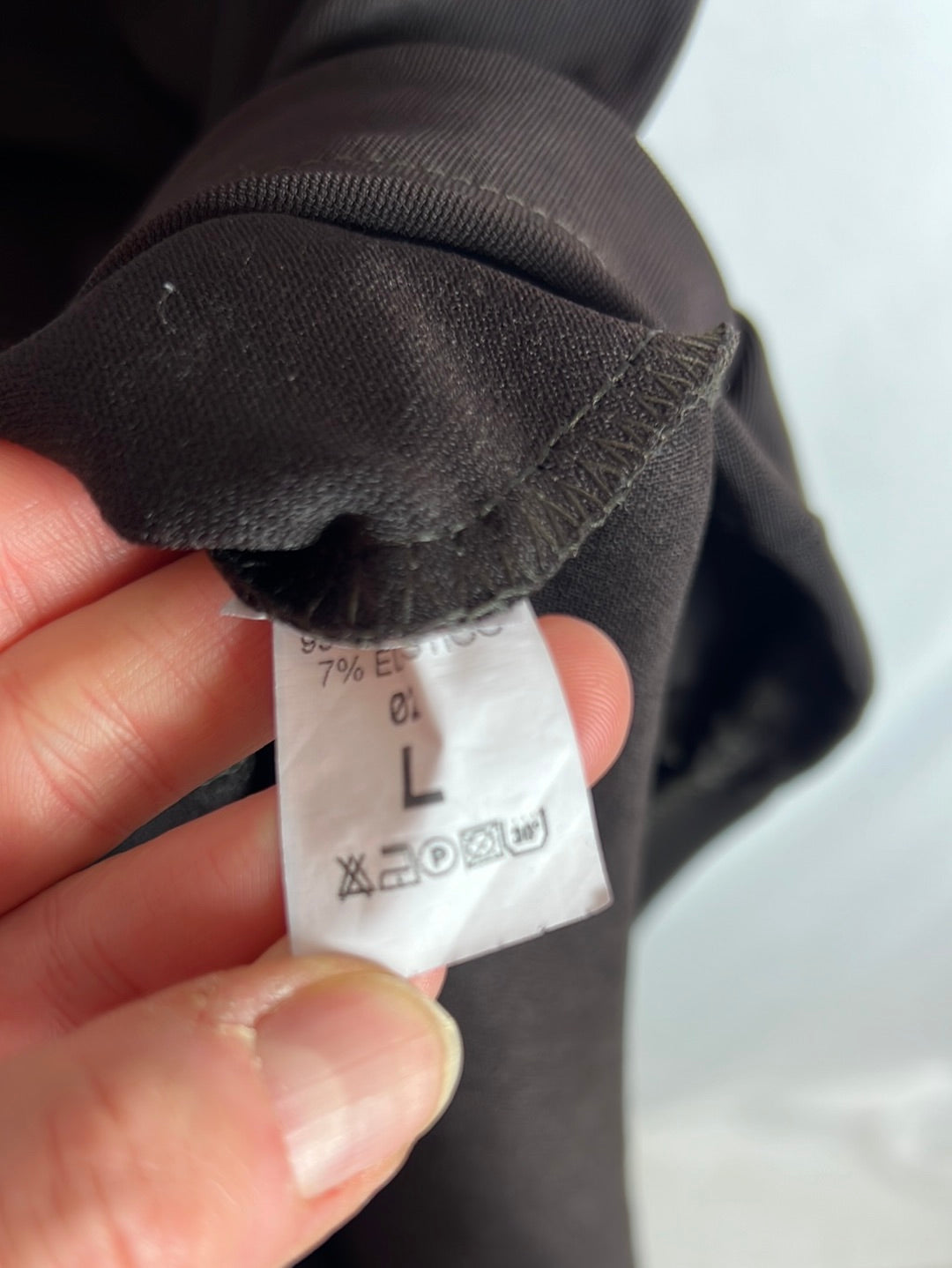 RIMINI. Total look: stretchy brown dress and jacket. Medium/Large