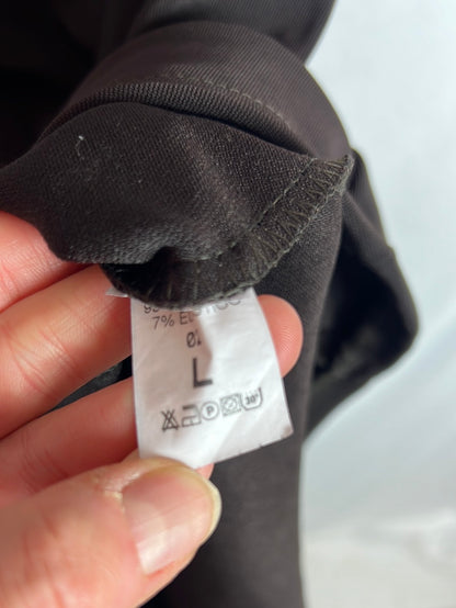 RIMINI. Total look: stretchy brown dress and jacket. Medium/Large