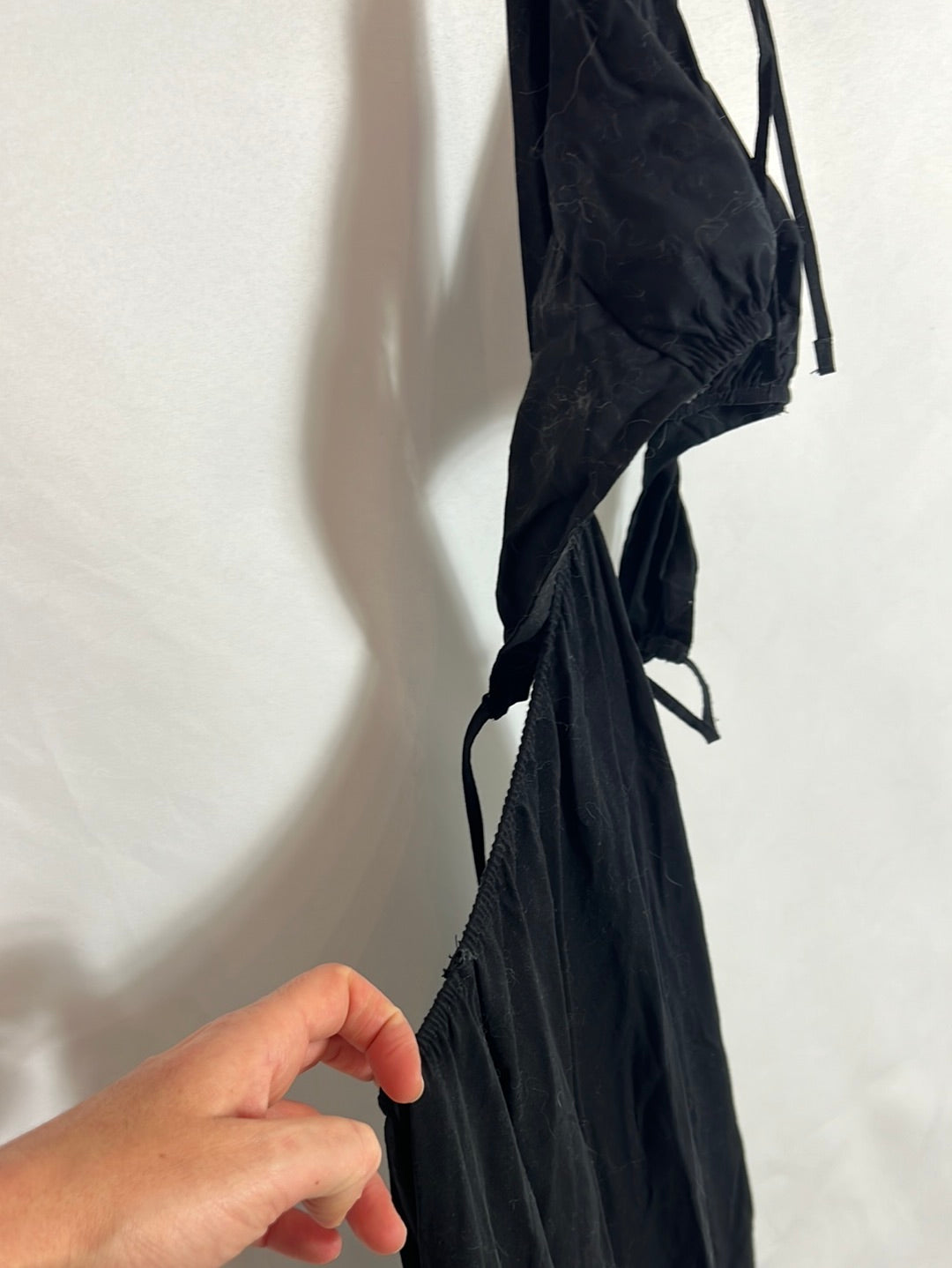 ZARA. Vestido negro largo aperturas . T S