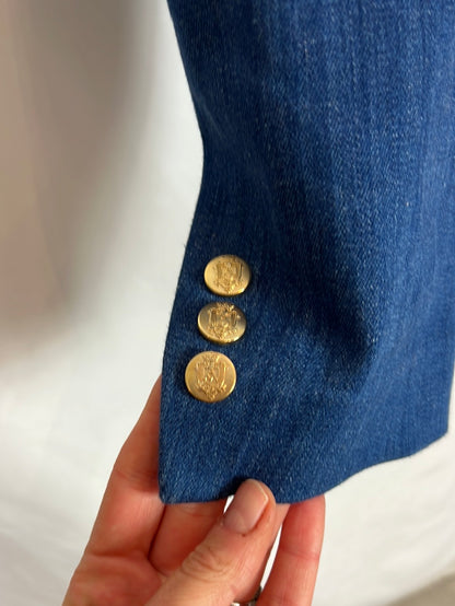 ANGELO MARANI. Tricolor denim blazer. T 44 (L)