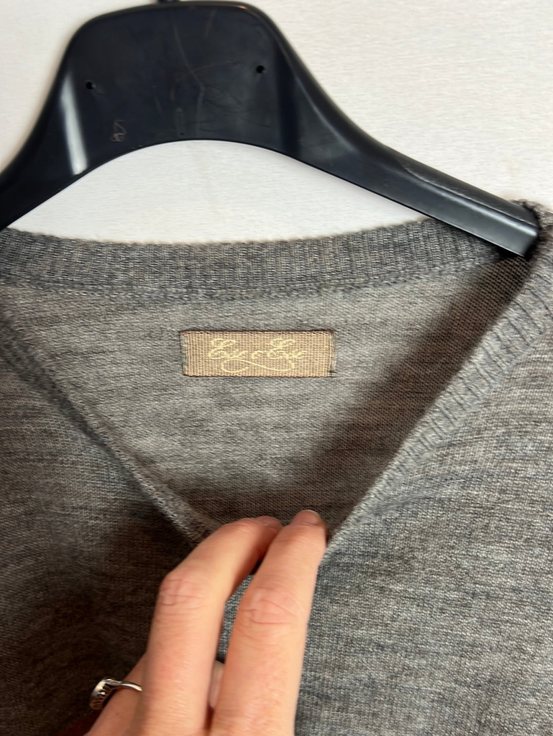 ESE O ESE. Jersey fino gris rayas. T M