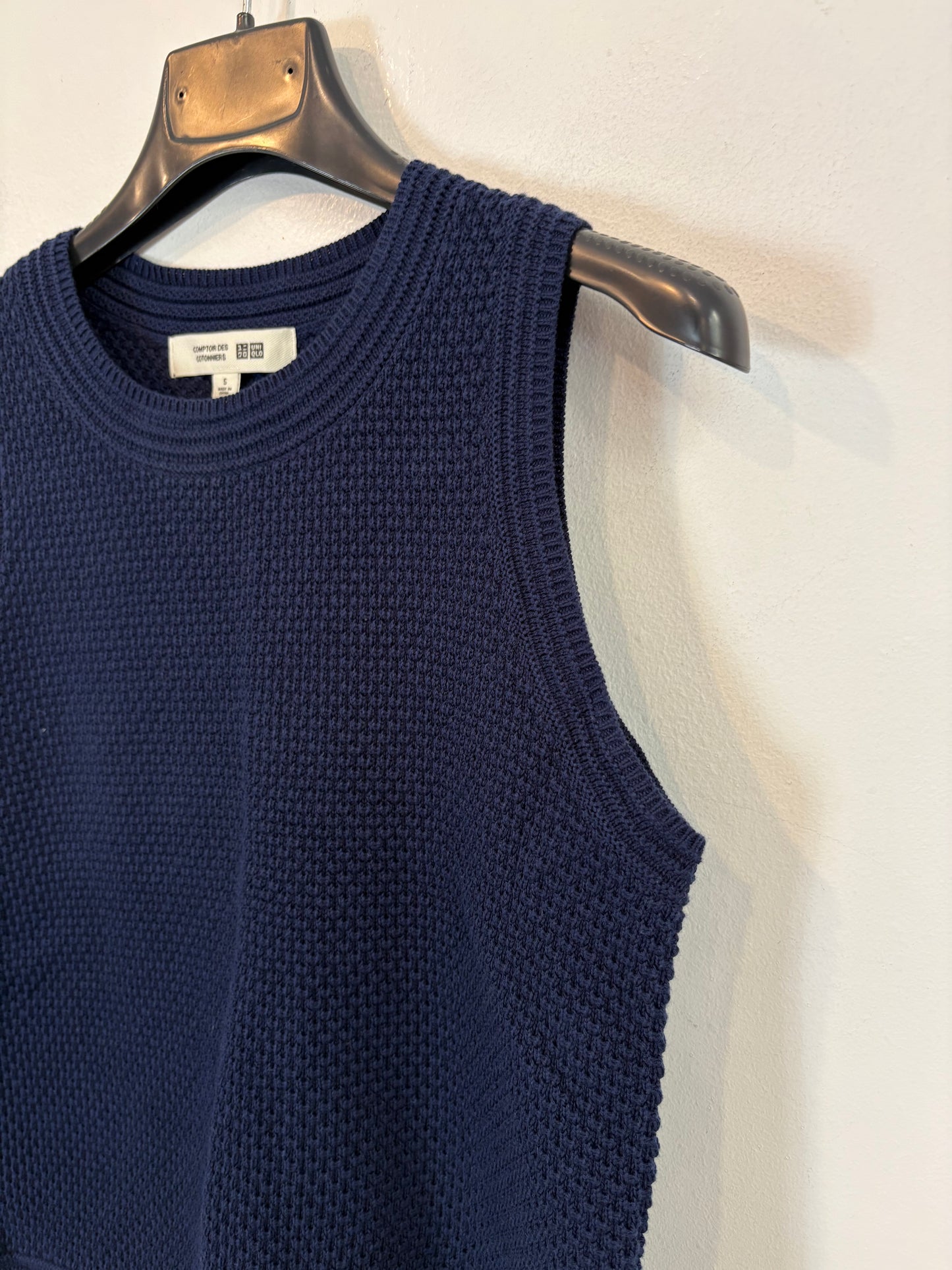 COMPTOIR DES COTONNIERS. Top algodón azul marino. T S