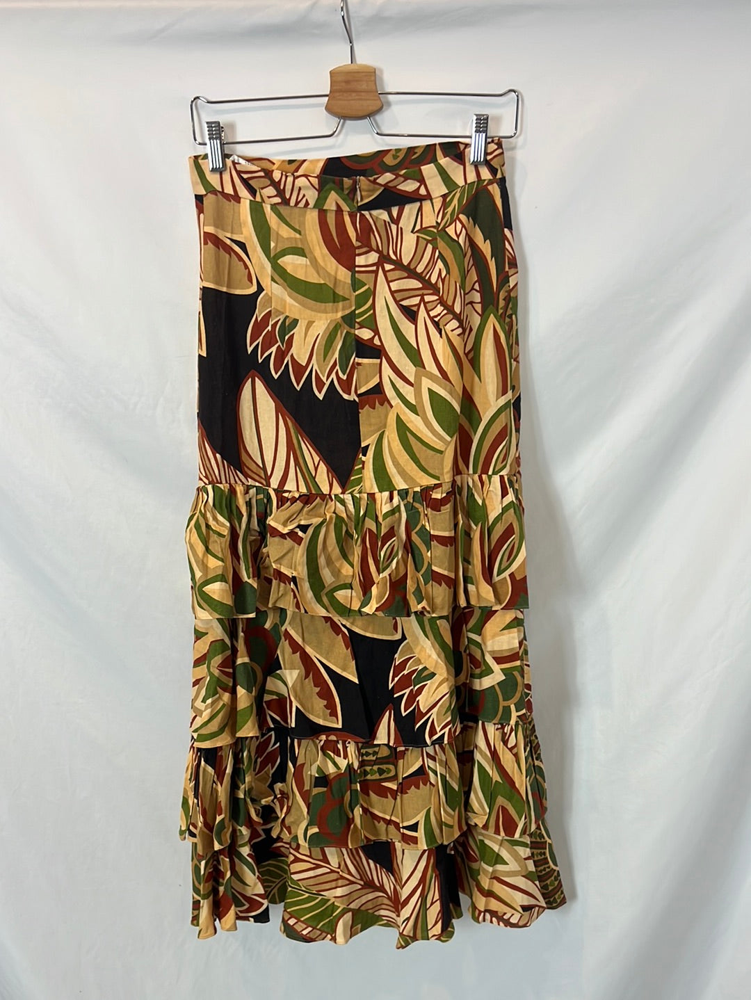 ZARA. Ts ruffled midi skirt