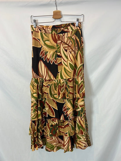 ZARA. Ts ruffled midi skirt