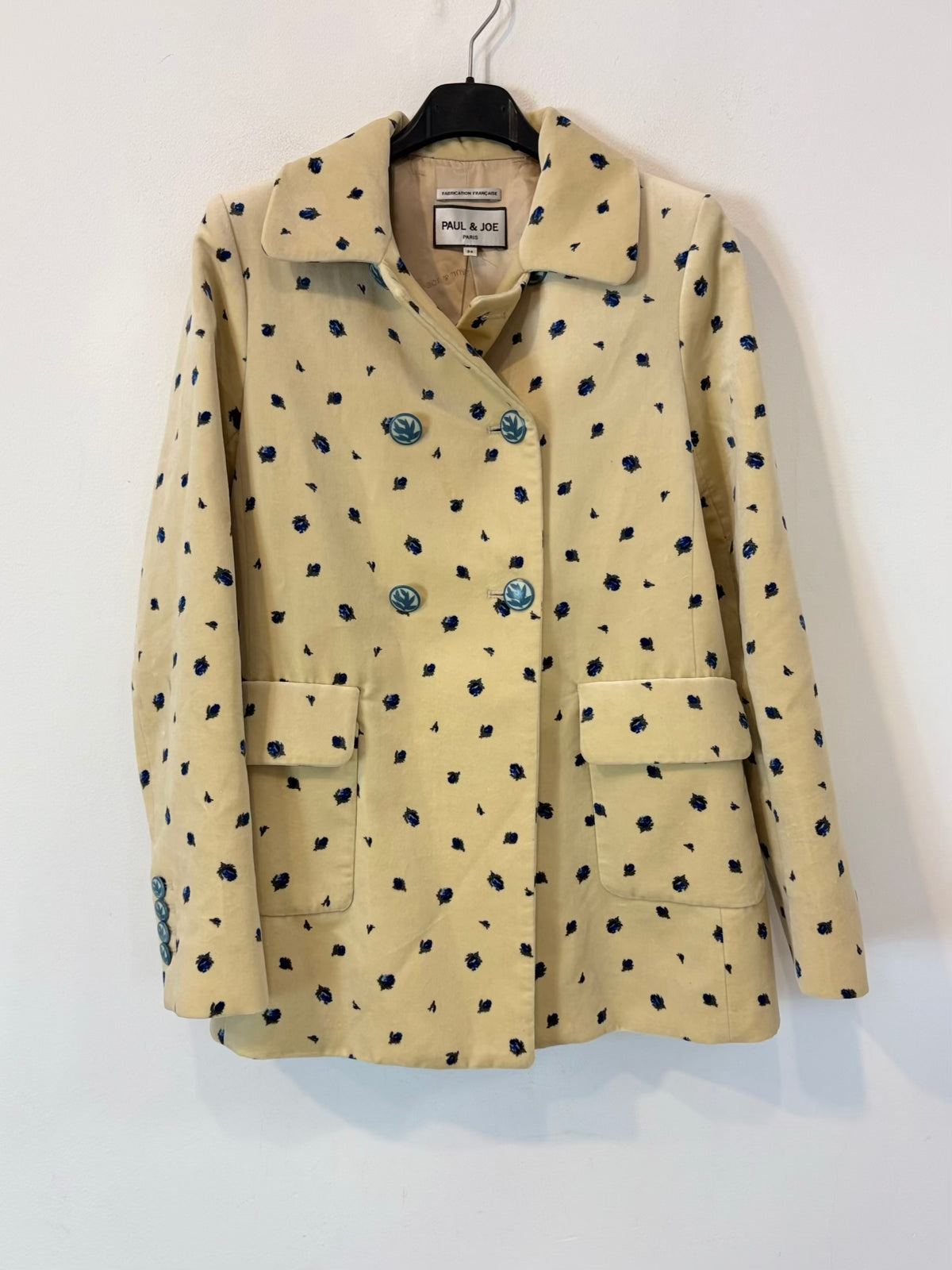 PAUL&JOE. Chaqueta textura beige estampado