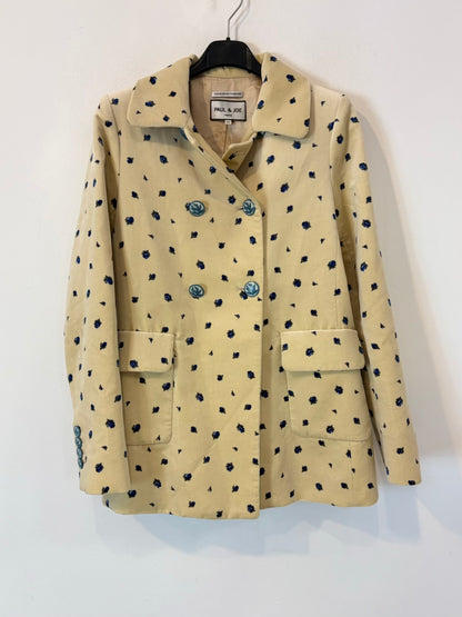 PAUL&JOE. Chaqueta textura beige estampado