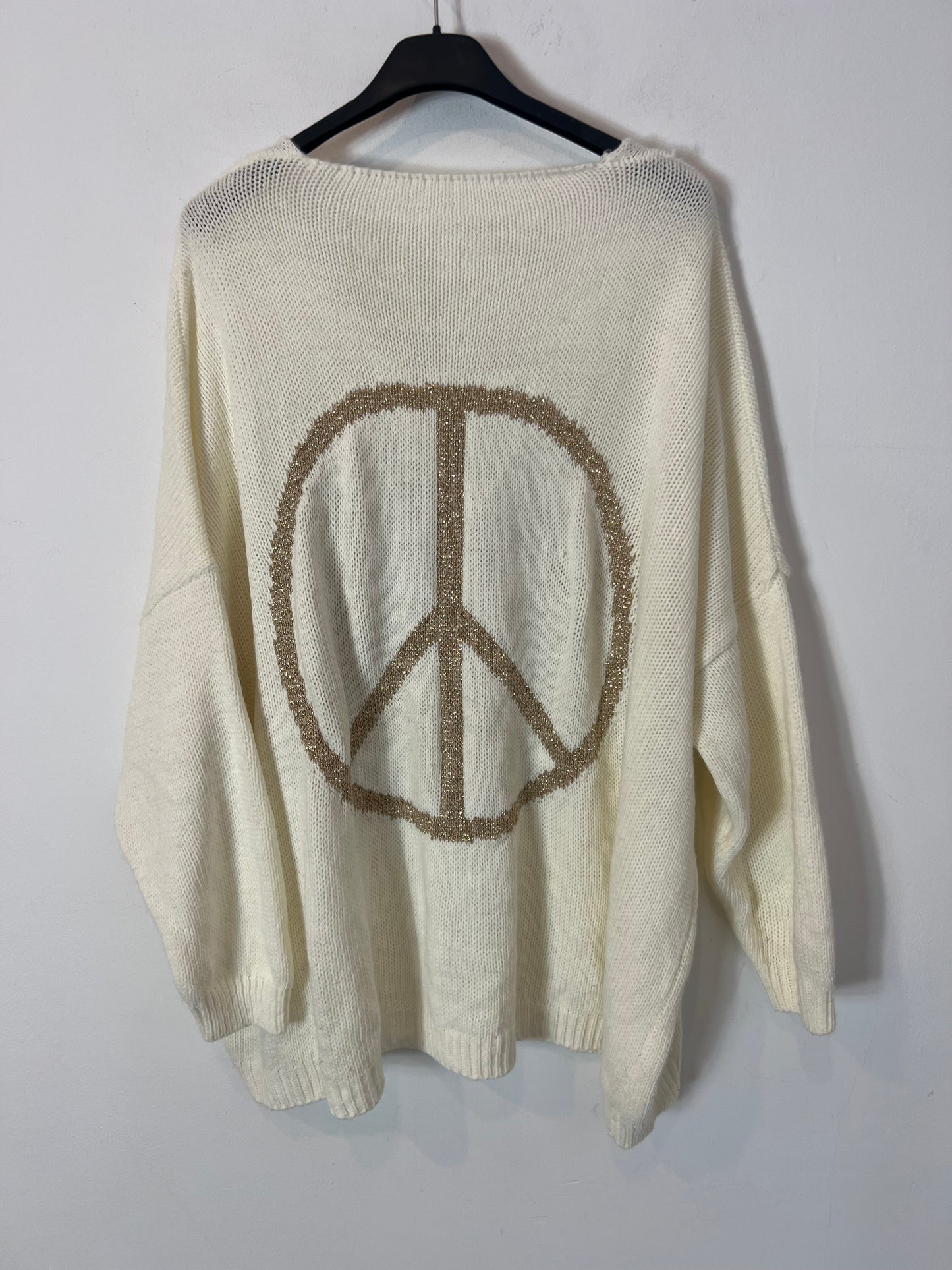 OTHERS. Beige sweater with back detail. TM/L
