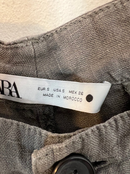 ZARA. Total look gris lino T.s/m