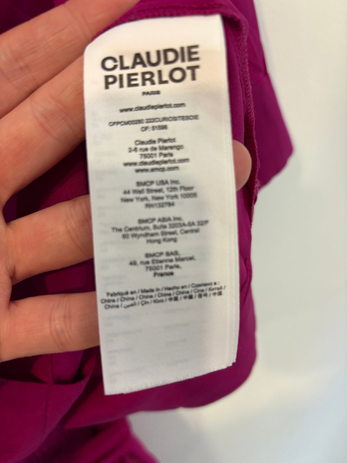 CLAUDIE PIERLOT. Conjunto buganvilla seda