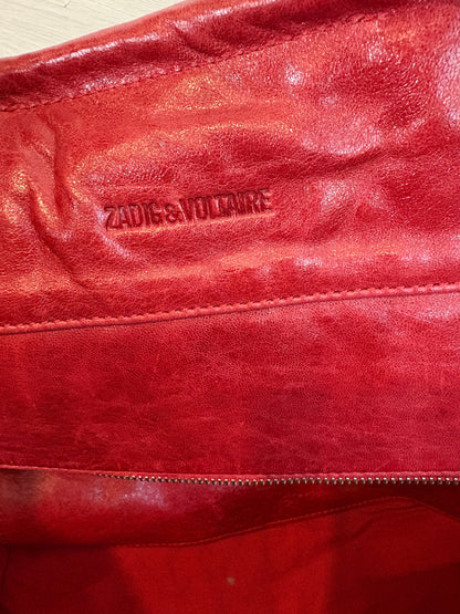 ZADIG & VOLTAIRE. Bolso shopper rojo piel