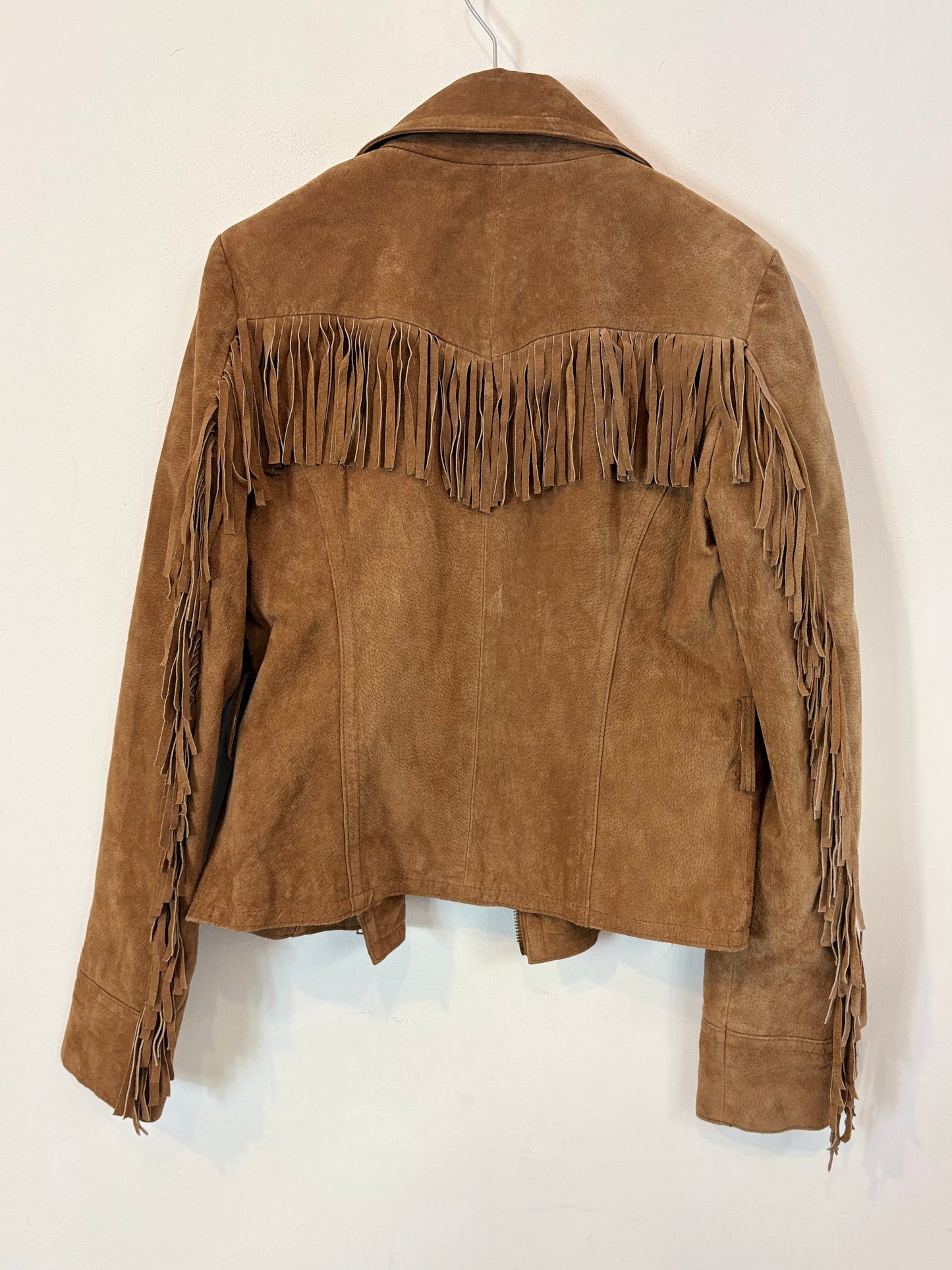 Chaqueta piel flecos