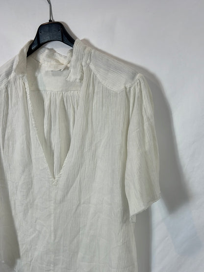 ZADIG&VOLTAIRE. Top algodón blanco textura. T M