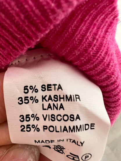 BLUNDELL. Jersey rosa cuello alto cashmere y seda. T S