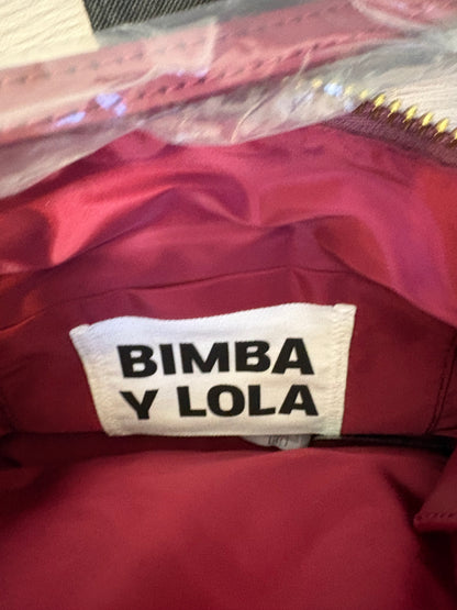 BIMBA Y LOLA. Bolso tela burdeos