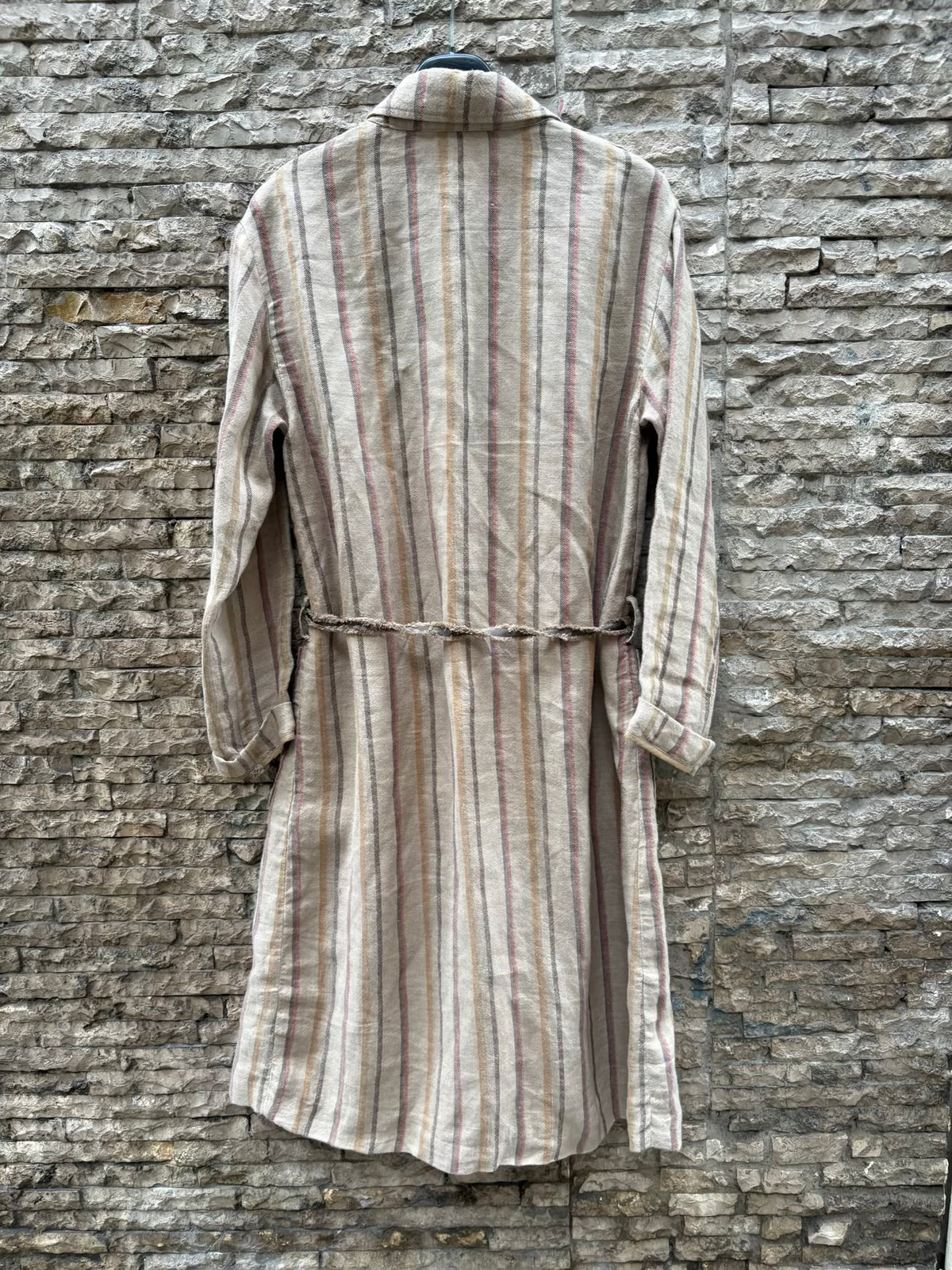 DIEGA. Conjunto lino rayas chaqueta y pantalón