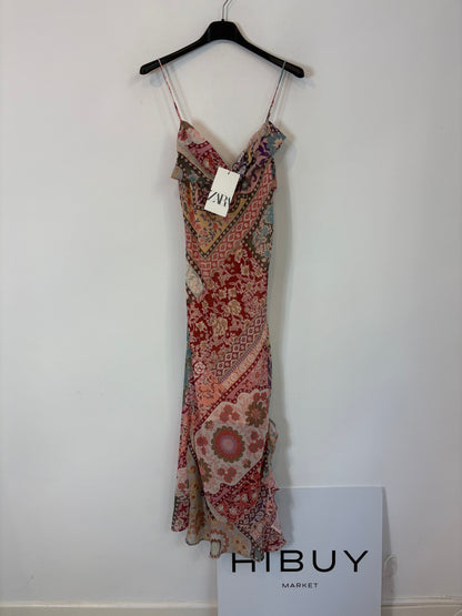 ZARA. Long flowing floral dress. TS