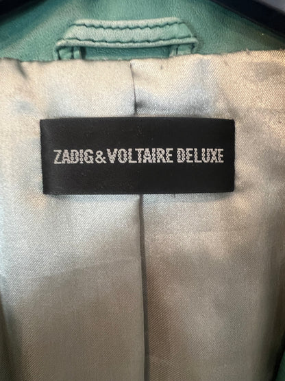 ZADIG & VOLTAIRE. Chaqueta verde piel. T M (tara)