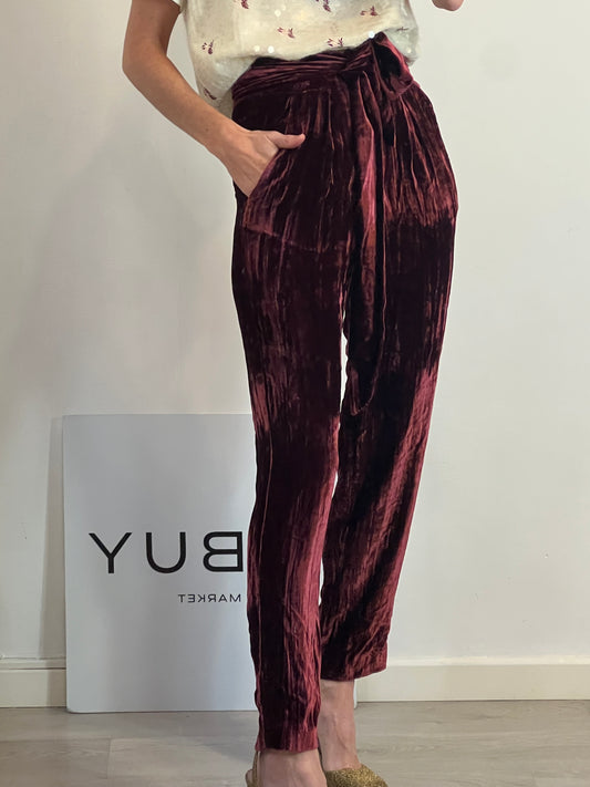 MASSCOB. Pantalones terciopelo altos