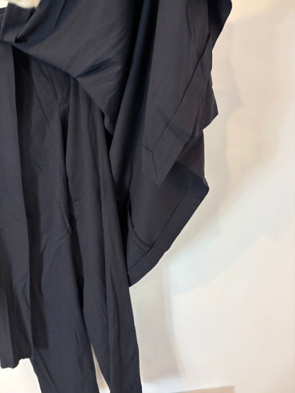ZARA. Pantalón largo azul fluido efecto falda