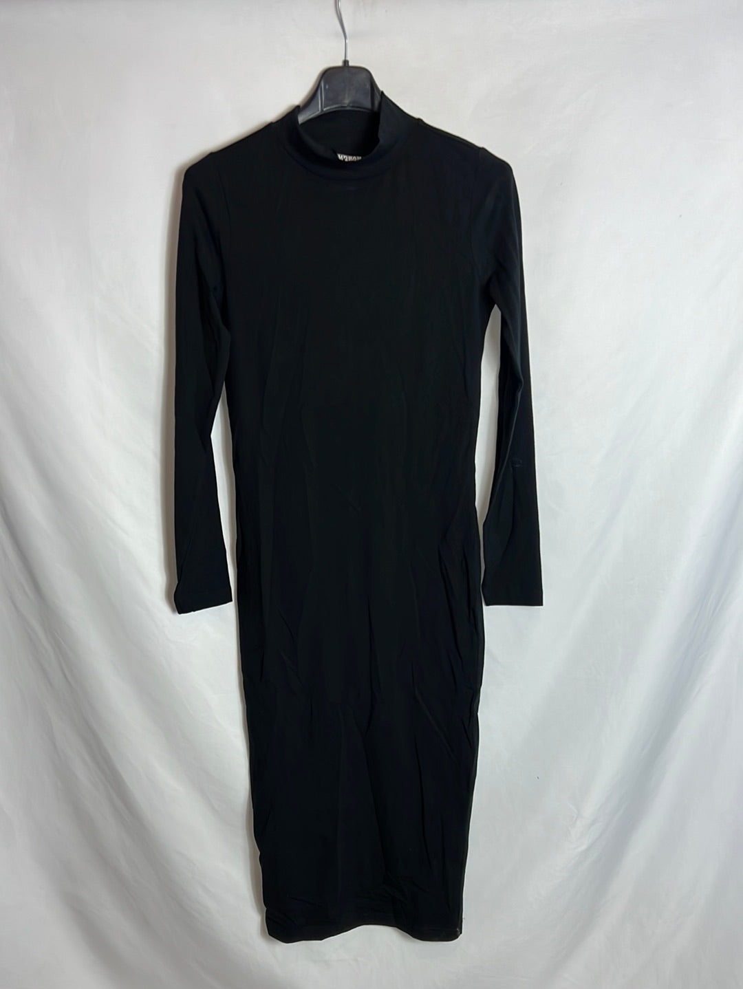 URBAN CLASSICS. Black elastic midi dress. TM