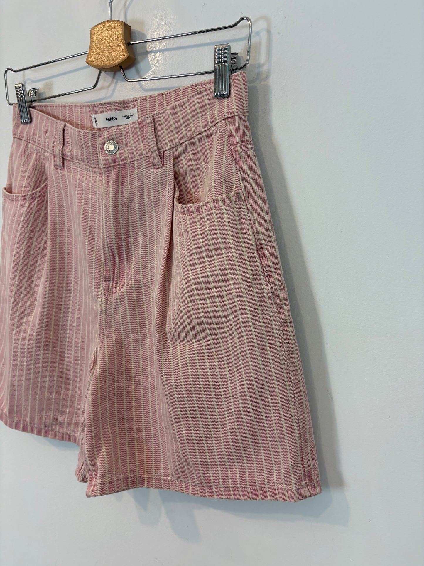 MANGO. Bermudas rayas algodón. T 34