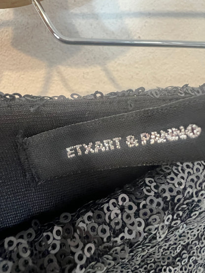 ETXART&PANNO. Falda midi lentejuelas mini abertura. T L