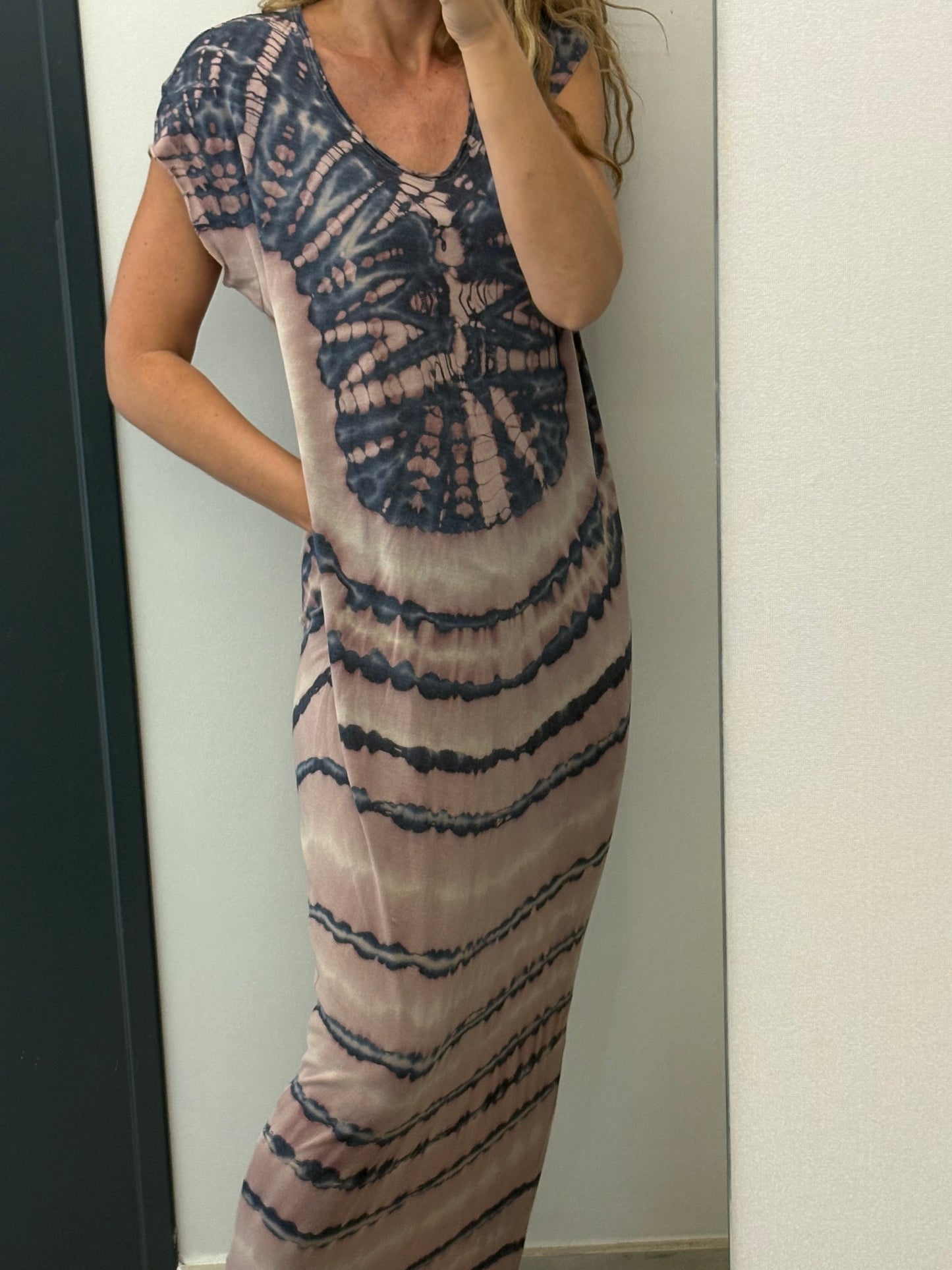 RAQUEL ALLEGRA. Vestido maxi algodón tie dye