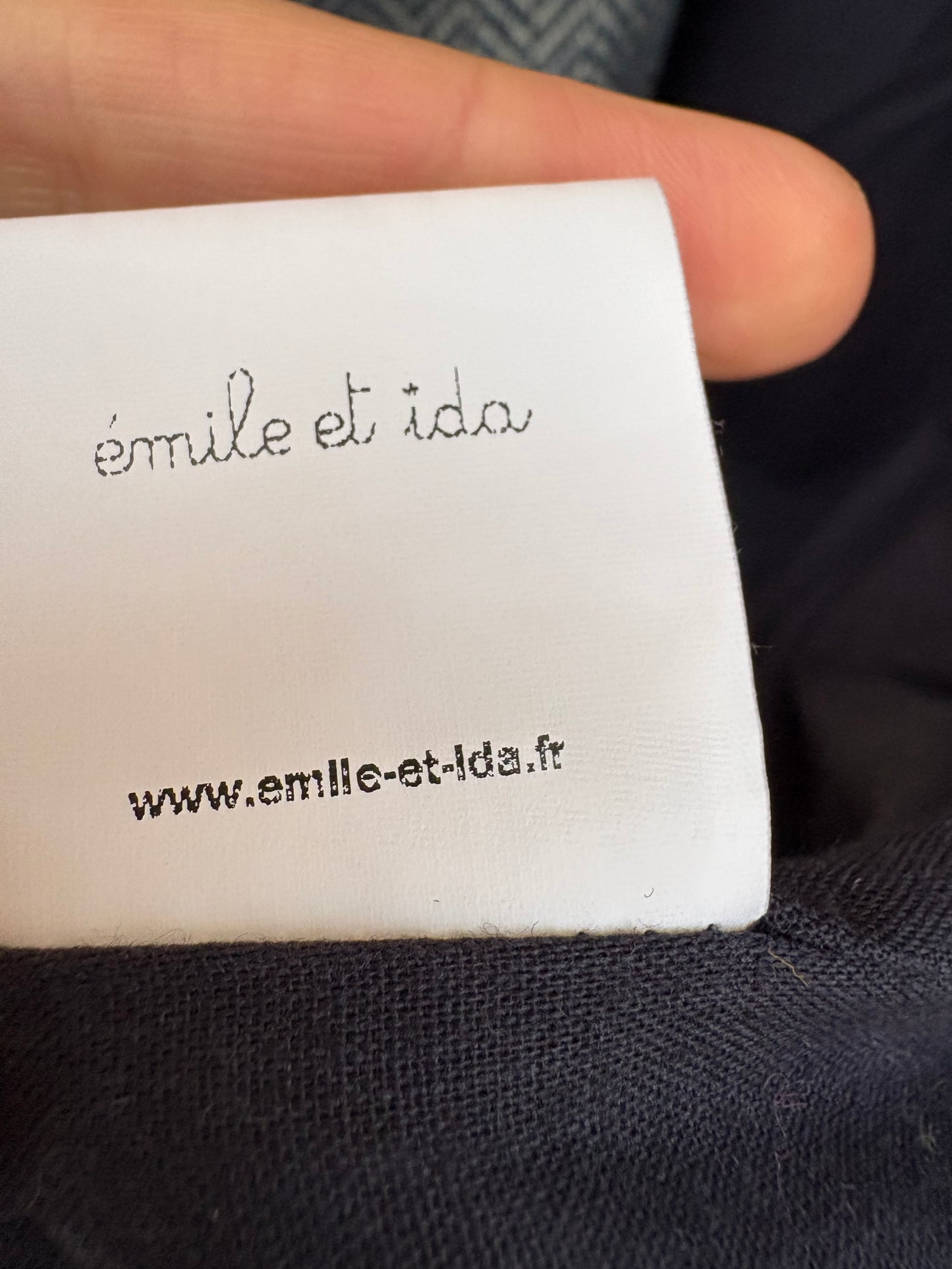 EMILE ET IDA. Chaqueta lana azul espiga