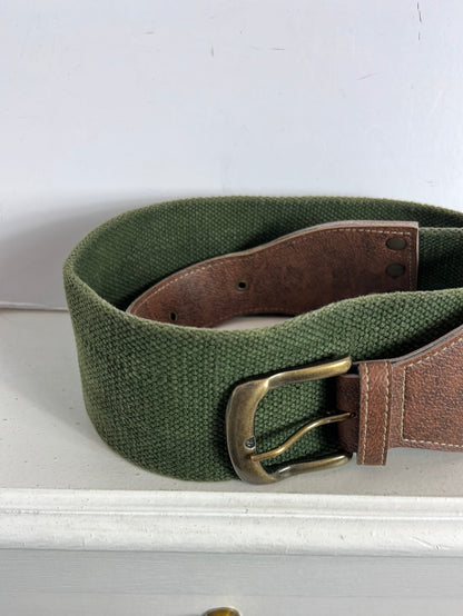 CASCABEL. Cinturón doble textura ancho