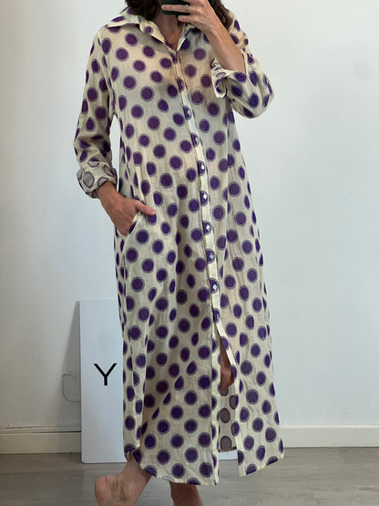 BYAN. Vestido algodón lunares T.m