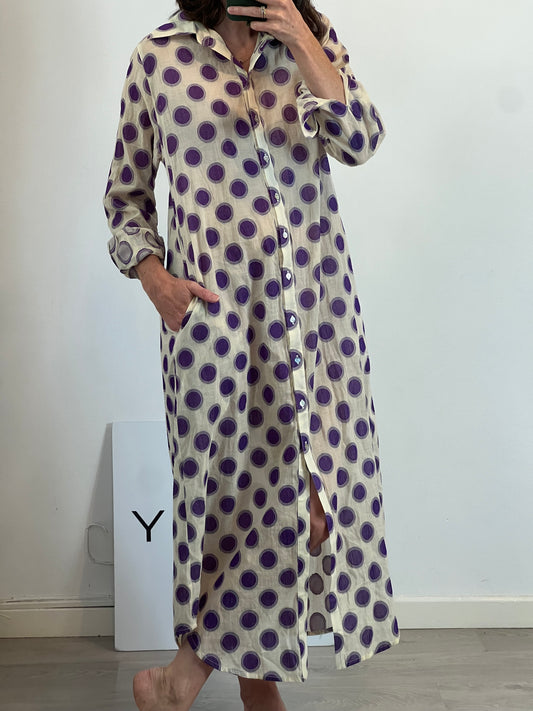 BYAN. Vestido algodón lunares T.m