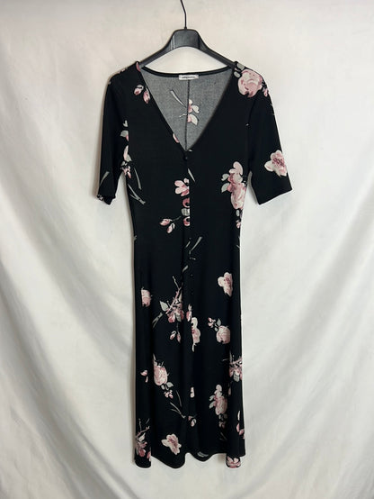 CELOPWOMAN. Black floral dress Your(s)