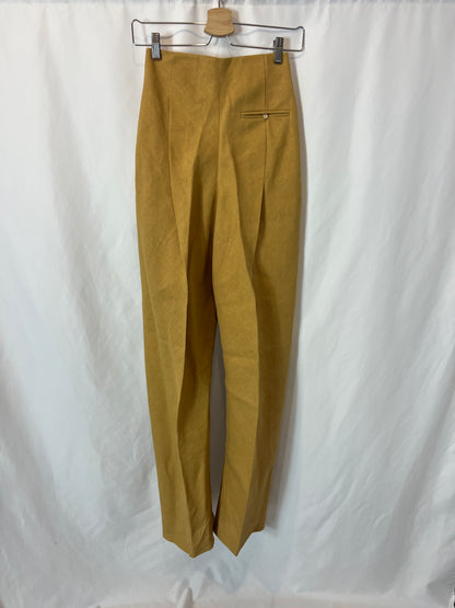 DEL POZO. Textured pleat pants. Size XS