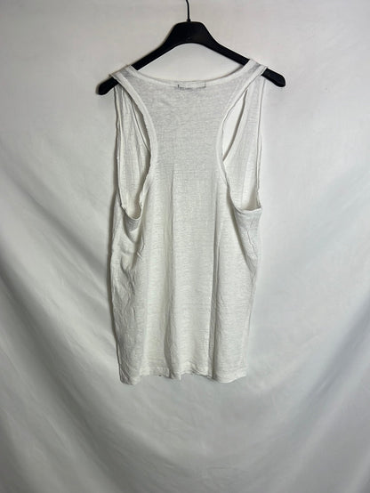 BERENICE. Camiseta blanca detalle bolsillo. T M