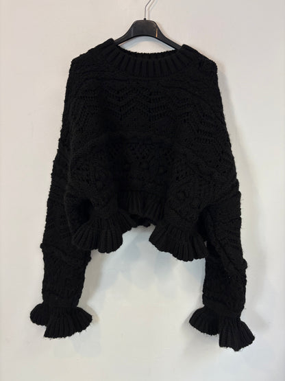 ZARA. Jersey negro volante