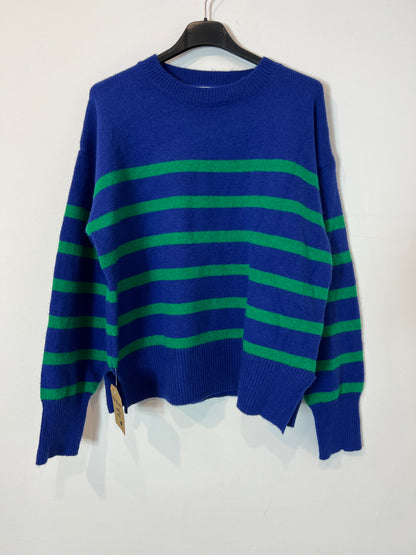 MUSE. Blue and green striped sweater YOU(S)