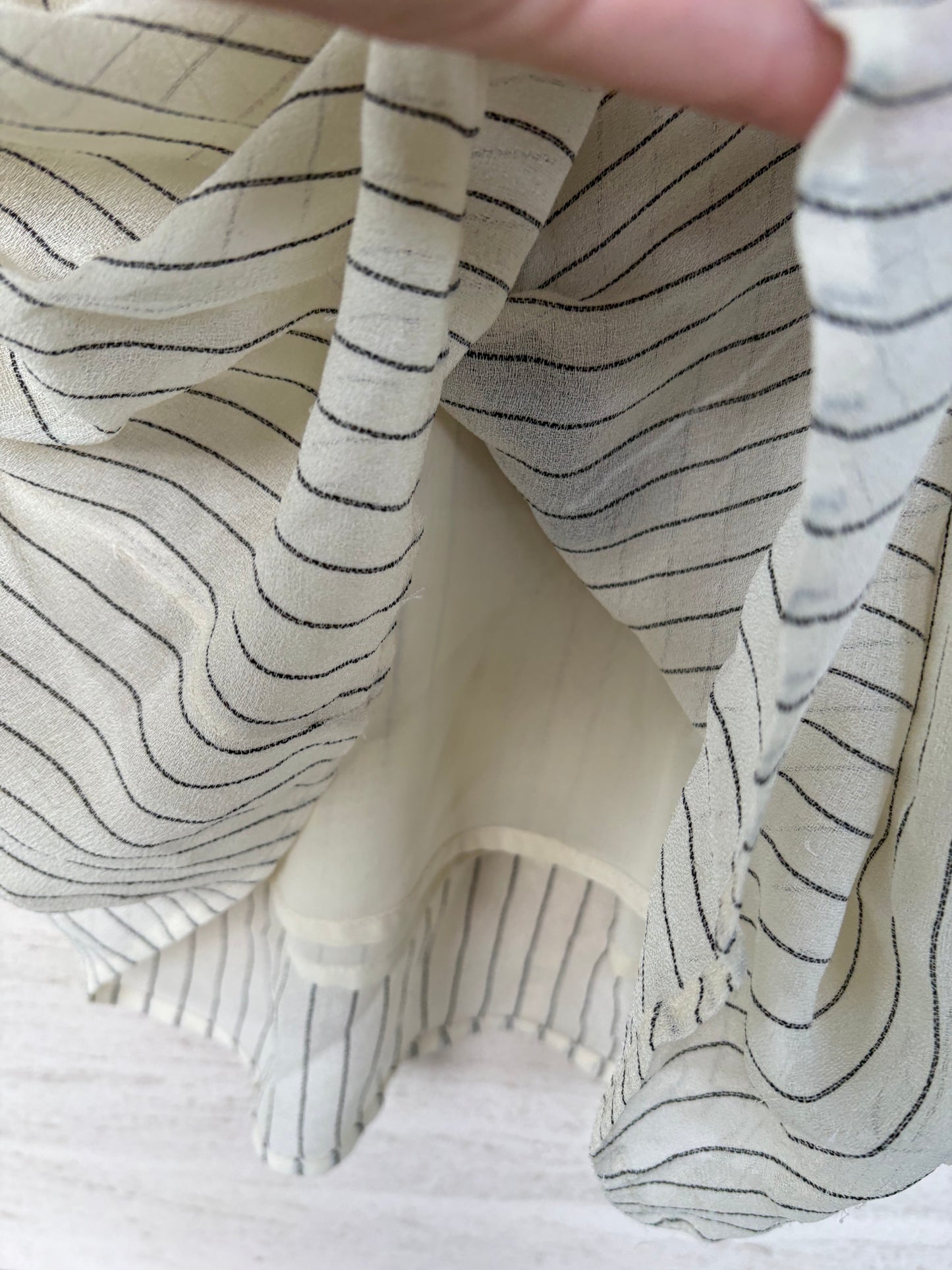 SEE U SOON. Striped airy blouse. T.S.